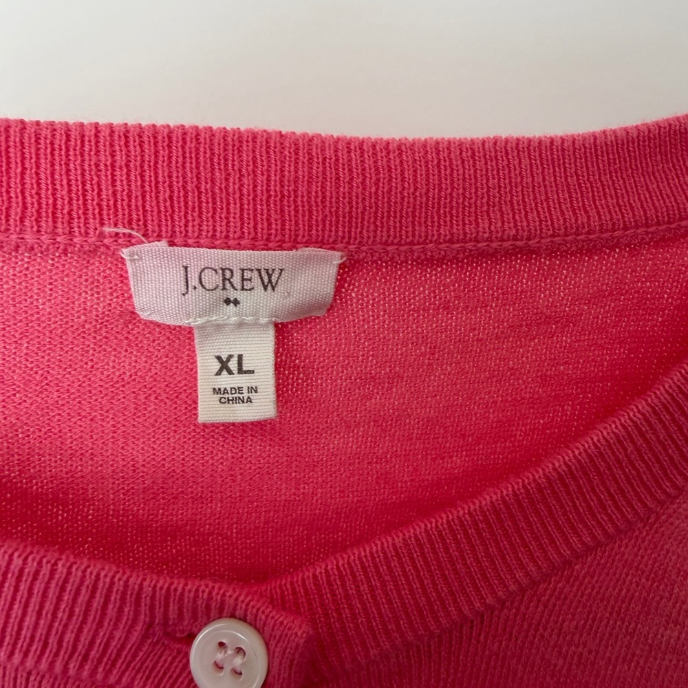 J. Crew Women's Pink Button-Up Sweater - Picture 4 of 5